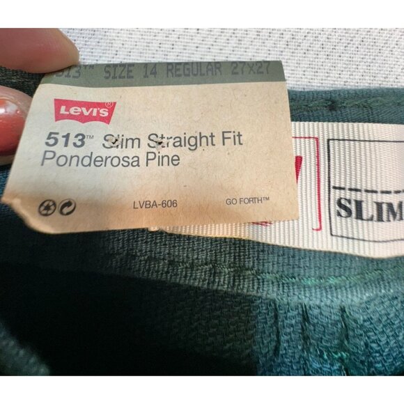 Levi's 513 Juniors Slim Straight Fit Jeans Ponderosa Pine Size 14 Regular 27x27 - Picture 4 of 12